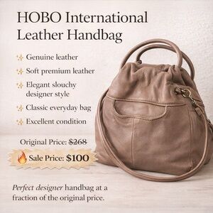 HOBO Classic Brown Leather Hobo Bag